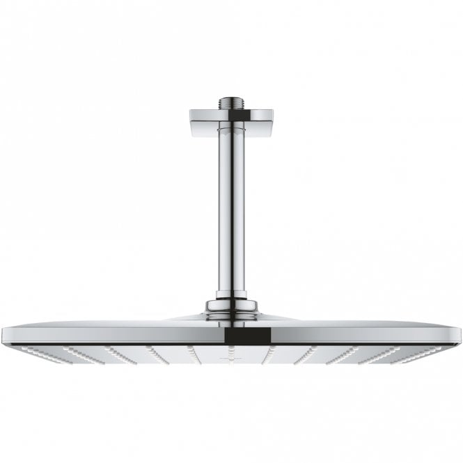 Grohe  Rain shower Mono Cube Ceiling Shower Head With Arm 9.5 Litre - Chrome