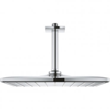 Grohe Rain shower Mono Cube Ceiling Shower Head With Arm 9.5 Litre - Chrome