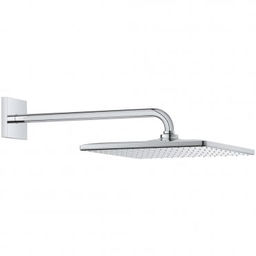Grohe Rain shower Mono Cube Shower Head With Arm 9.5 Litre - Chrome
