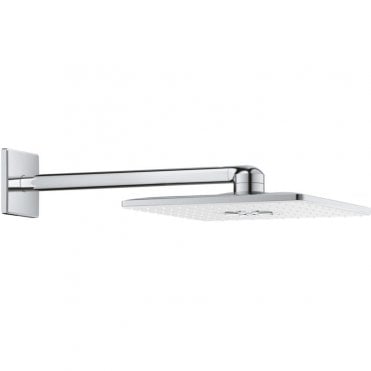 Grohe Rain shower Smart Active Cube Shower Head With Arm - Moon White