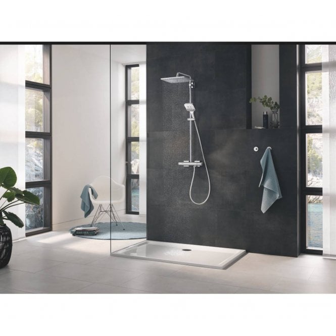 Grohe  Rainshower Smartactive 310 Cube Shower System With Thermostat For Wall Mounting (26649000)