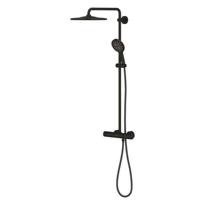 Grohe  Rainshower Smartactive 310 Shower System With Thermostat For Wall Mounting - Phantom Black