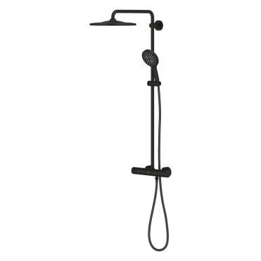 Grohe Rainshower Smartactive 310 Shower System With Thermostat For Wall Mounting - Phantom Black