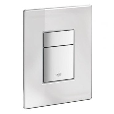Grohe Skate Cosmopolitan WC Wall Dual Flush Plate - Mirrored Glass