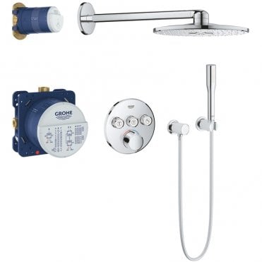 Grohe Smart Control Perfect  Round Shower Set - Chrome