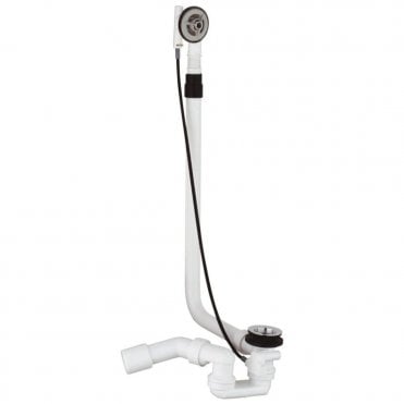 Talento Pop-up bath waste and overflow - Chrome/White