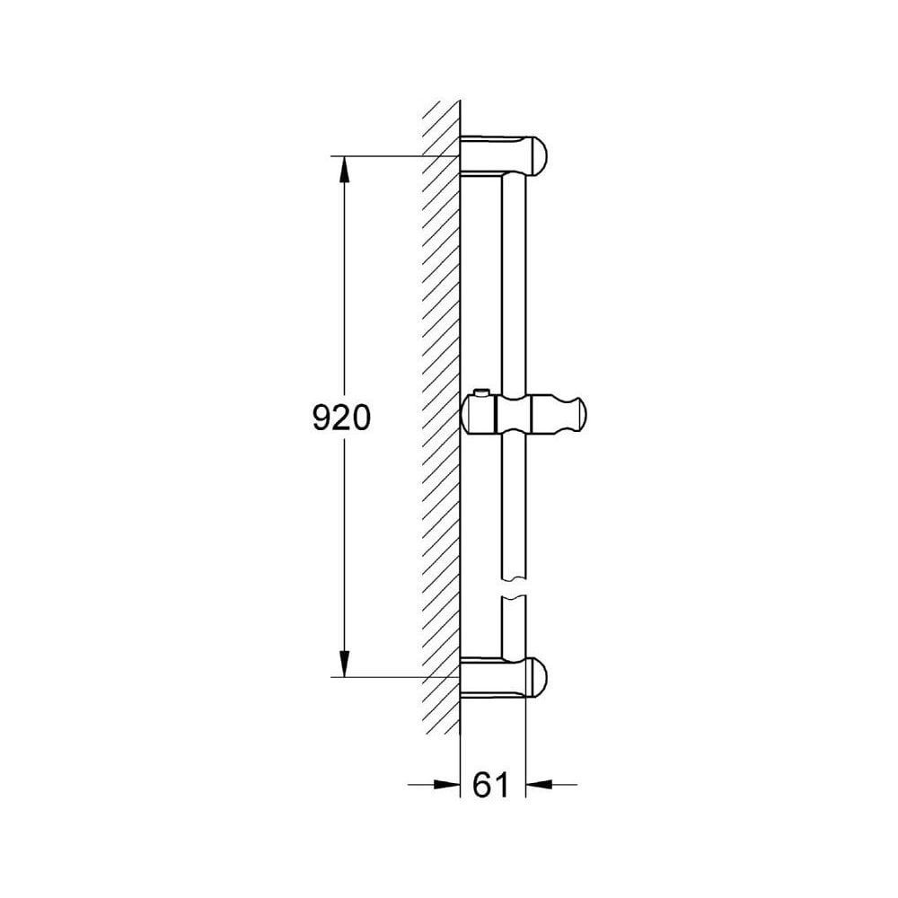Buy Grohe Tempesta 900mm High Shower Rail - Chrome Online from 