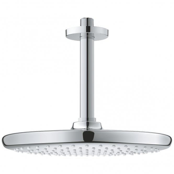 Grohe  Tempesta Round Ceiling Shower Head With Arm - Chrome