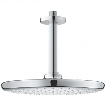 Grohe Tempesta Round Ceiling Shower Head With Arm - Chrome