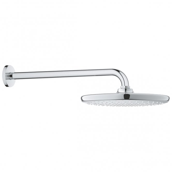 Grohe  Tempesta Round Shower Head With Arm - Chrome