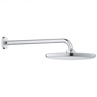 Grohe Tempesta Round Shower Head With Arm - Chrome