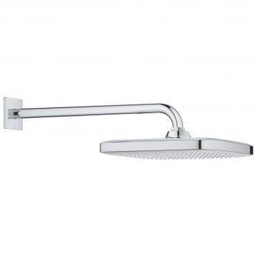 Grohe Tempesta Square Shower Head With Arm - Chrome