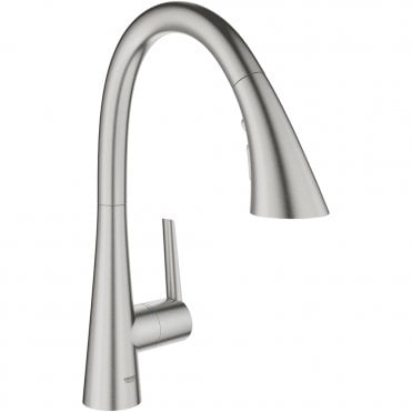 Grohe Zedra C Spout Kitchen Sink Mixer With Pullout Spray (Select Finish)