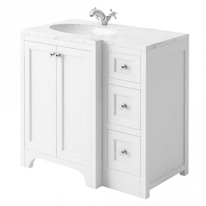 Harrogate  Brunswick 1210mm Floorstanding Vanity Unit With Basin  Select Finish and Handing
