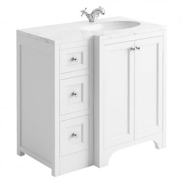 Harrogate Harrogate Brunswick 900mm Floorstanding Vanity Unit With Basin Select Finish and Handing