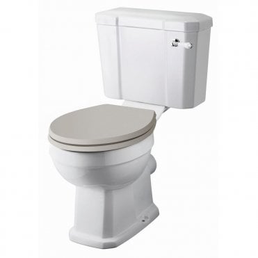 Harrogate Close Coupled Toilet With Cistern And Soft Close Seat White
