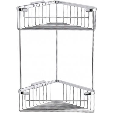 Inda Hotellerie Double Corner Shower Basket Chrome