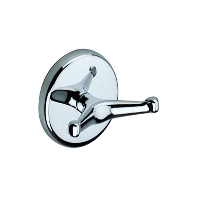 Inda  Hotellerie Double Robe Hook 70mm x 80mm Chrome