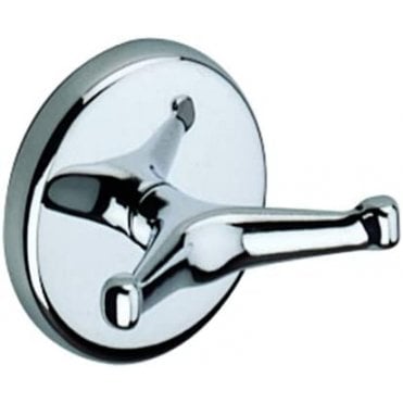 Inda Hotellerie Double Robe Hook 70mm x 80mm Chrome