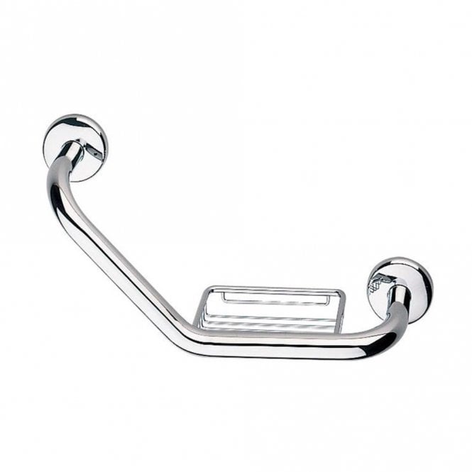 Inda  Hotellerie Grab Bar and Soap Basket Chrome
