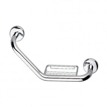 Inda Hotellerie Grab Bar and Soap Basket Chrome