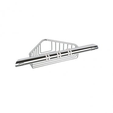 Inda Hotellerie Grab Bar with Corner Shower Basket Chrome