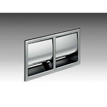 Inda Hotellerie Recessed Double Toilet Roll Holder Chrome