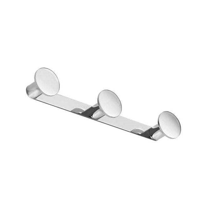 Inda  Hotellerie Round Triple Robe Hook Chrome