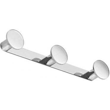 Inda Hotellerie Round Triple Robe Hook Chrome
