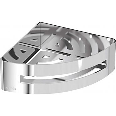 Inda Hotellerie Shallow Corner Soap Basket 60mm x 200mm Stainless Steel
