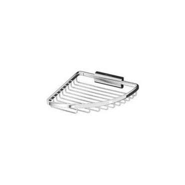 Inda Hotellerie Shallow Corner Storage Basket 40mm x 190mm Chrome