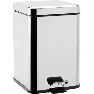 Inda Hotellerie Waste Bin 6L Chrome