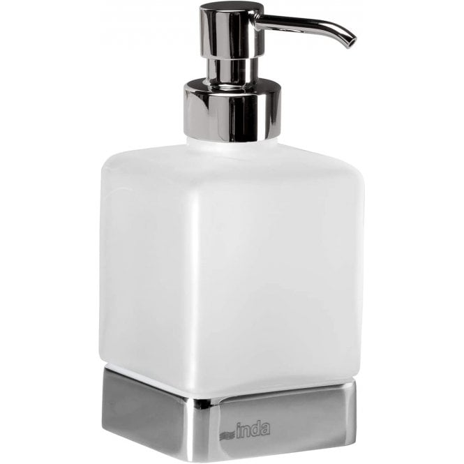 Inda  Lea Freestanding Liquid Soap Dispenser Chrome