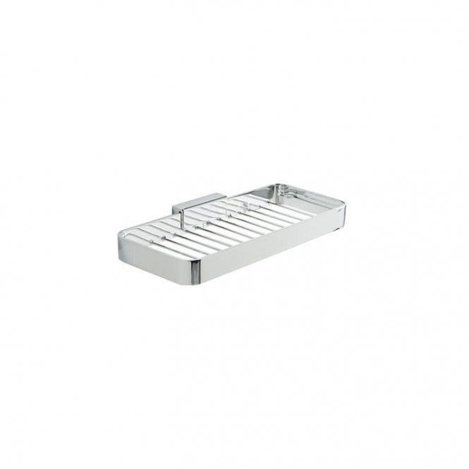 Inda  Lea Wide Soap and Sponge Basket Chrome