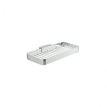 Inda Lea Wide Soap and Sponge Basket Chrome