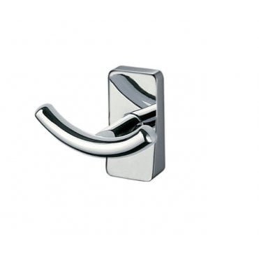 Inda Storm Square Double Robe Hook Chrome