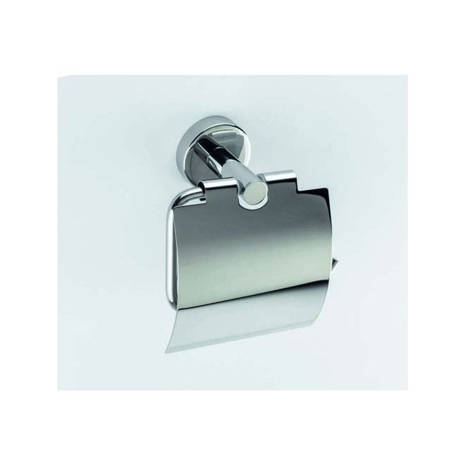 Inda  Styl Toilet Roll Holder with Cover Chrome