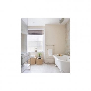 JIS Sussex Fletching Floor To Wall Stainless Steel Heated Towel Rail