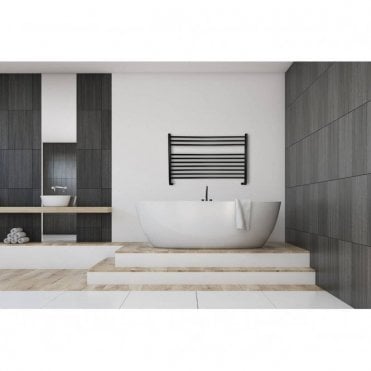 JIS Sussex Newick Black Stainless Steel Heated Towel Rail