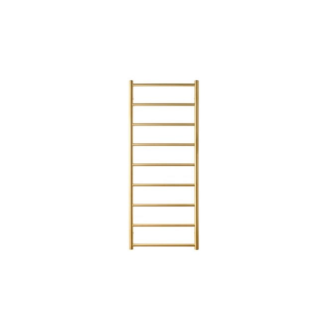 JIS The Sussex Range JIS Sussex Petworth Brushed Brass Heated Towel Rail 1275 x 520mm (Choose heating type)