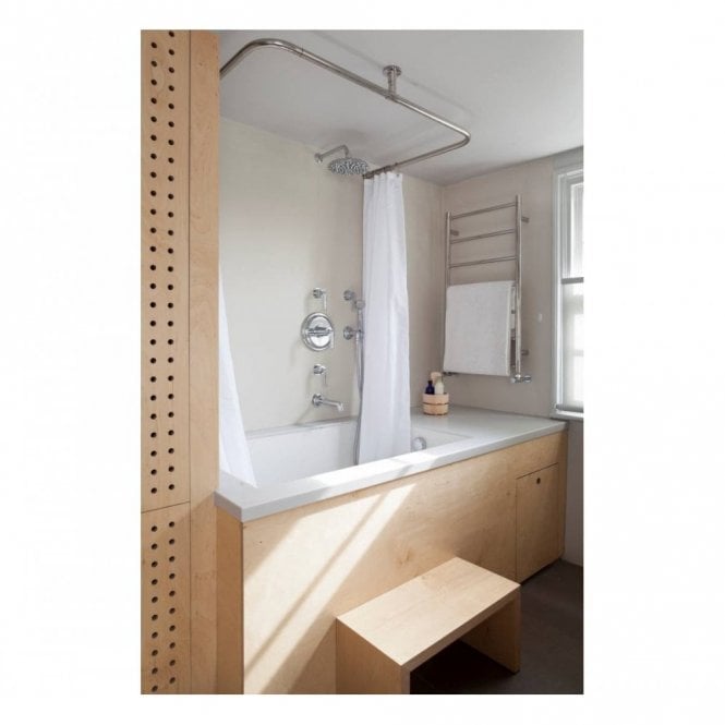 JIS The Sussex Range JIS Sussex Pevensey Stainless Steel Heated Towel Rail (Choose Finish and Heating Type)