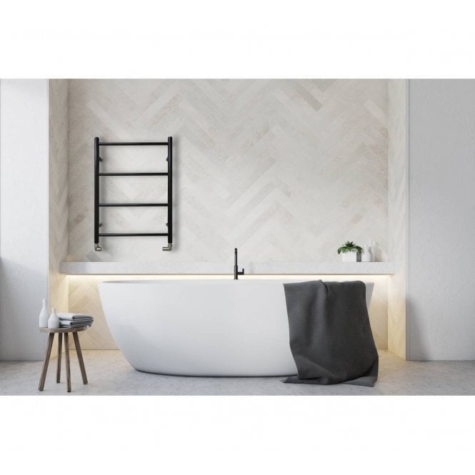 JIS The Sussex Range JIS Sussex Rusper Black Stainless Steel Heated Towel Rail