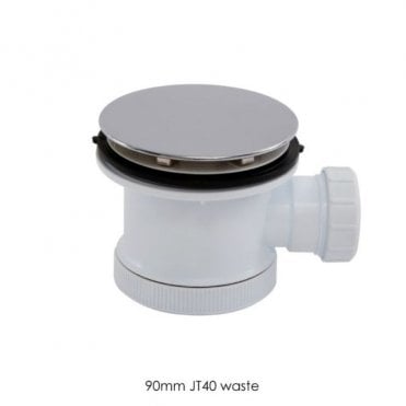 Just Trays 90mm Showertray Waste and trap - Chrome