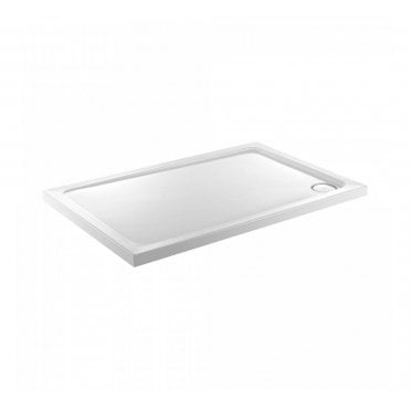 Just Trays FUSION Rectangular Shower Tray; 1000x900mm; Flat Top; White