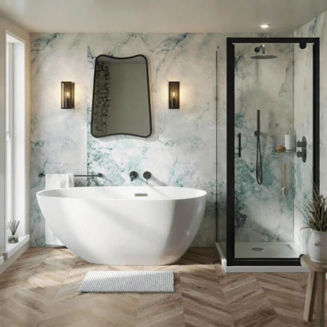 Kinewall  Blue Grey Marble Wall Panel. Various Sizes