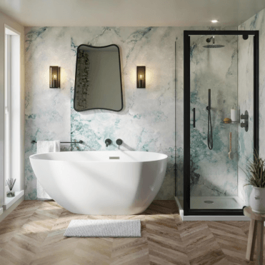 Kinewall Blue Grey Marble Wall Panel. Various Sizes