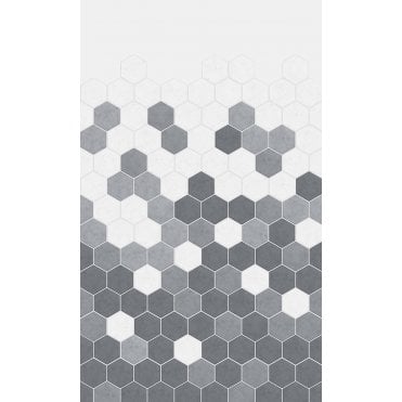 Kinewall Grey Monochrome Hexagon Wall Panel. Various Sizes