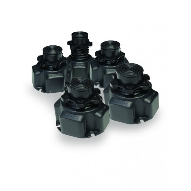 KStone  Leg Set Pack of 5 for trays under 1200mm in length Black