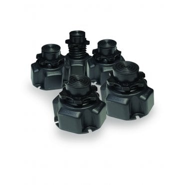 KStone Leg Set Pack of 5 for trays under 1200mm in length Black