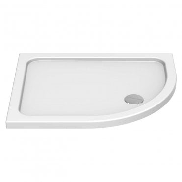 KStone Slip Resistant Offset Quadrant Shower Tray Grey